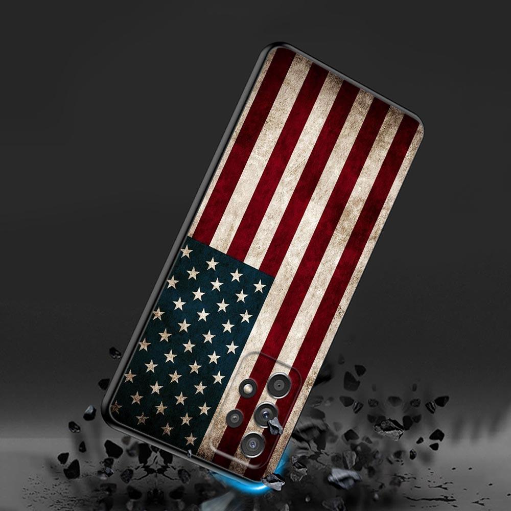 American USA Flag Star Phone Case For Samsung Galaxy A57 A56 A37 A55 A36 A26 A54 A52 A35 A34 A25 A17 A16 A15 A07 A06 Soft Cover