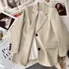 Women's Spring Autumn Blazer Long Sleeve Solid Color Casual Office Jacket