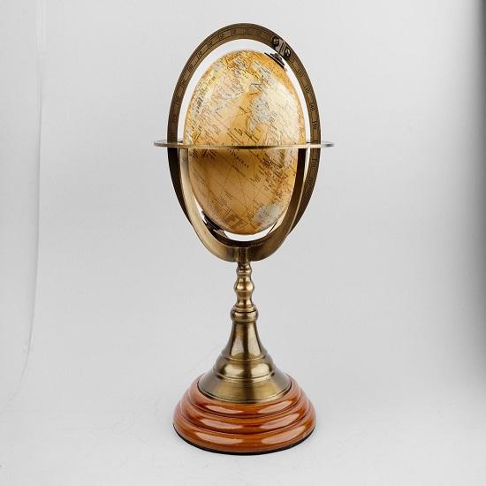 Glob Armilar Nautic din Alamă de Masă Glob Pământesc Decor Marin Cadou de Crăciun Decor Birou Acasă
