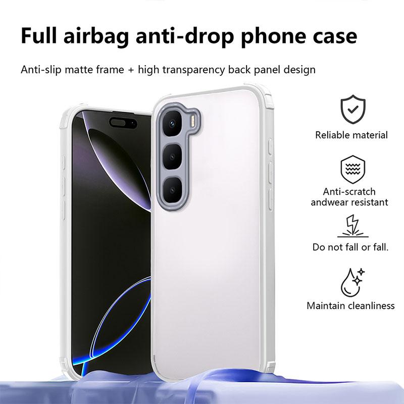 

Противоударный чехол для infinix Hot 60 60i Жесткая задняя крышка для infinix Hot 60 pro plus Бампер из ТПУ + ПК Защитная Capa Hot60 Coque Hot 60 бежевый
