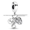 S925 White Copper Puppy Cartoon Pendant & Snowflake Airplane Charms for DIY Bracelet Accessories