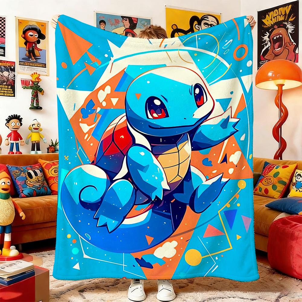Плед Аниме P-Поке-моны Пледы для дивана и кровати Покрывало для кровати Домашний декор Покрывала для диванов Плед для пикника Двуспальный 75cmx90cm