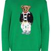 Polo Ralph Lauren SS23 Bear Pattern Hooded Long Sleeve Knit Sweater Men sweater Green 710857832-001