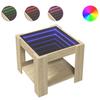 LED Coffee Table Sonoma Oak 53 x 53 x 45 cm Particleboard