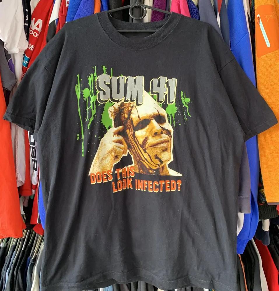 Винтажная футболка Sum 41 Does This Look Infected S-5XL NE109 Унисекс XXL
