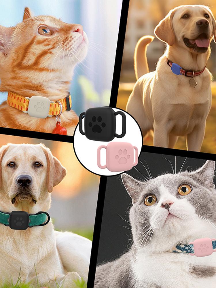 2 PCS Silicone Case for Tile Mate 2022 2024 Holder Case Protective Cover Sleeve Sturdy Secure Tag Holder for Pet Dog Cat Collar