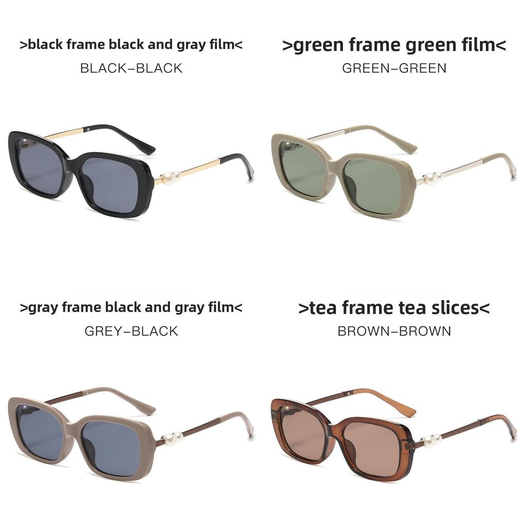 Small Fragrance Celebrity Style Pearl Leg Sunscreen Sunglasses For Fashion Girls