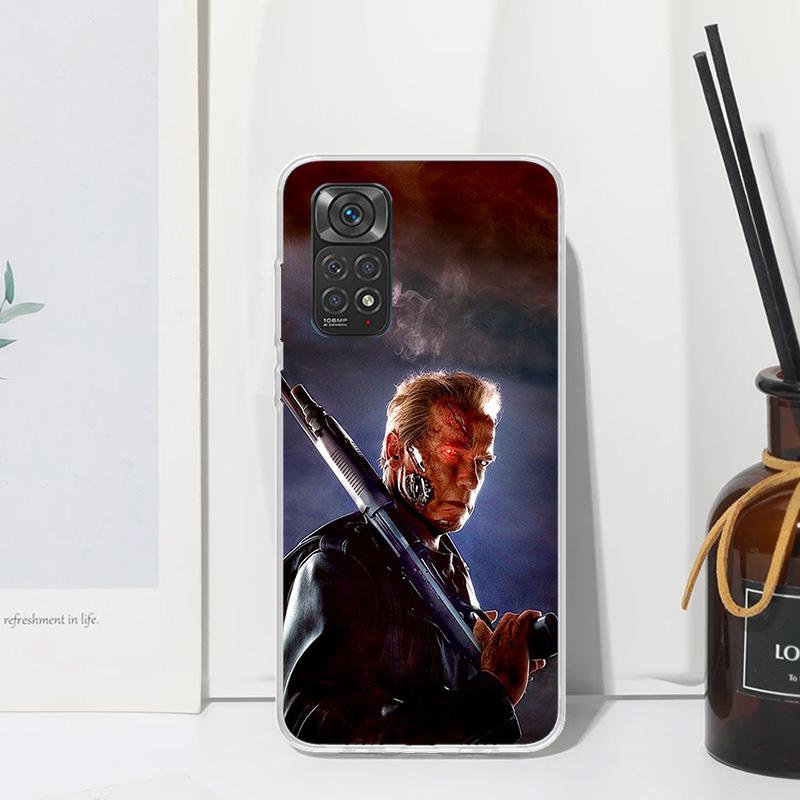 Arnold Schwarzenegger Terminator Phone Case For Xiaomi Redmi Note 13 14 12S 11S 10S 12 11E 10 Pro Plus 11T 9S 9 8T 8 7 Art Funda