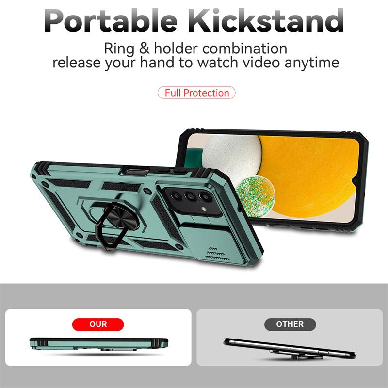 For Samsung Galaxy A13 5G A04s Case Shockproof Armor Magnetic Holder Ring Cover For Galaxy A04 S A 13 04S Camera Protect Fundas