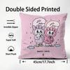 Cute E-Esther Bunny Pink Cushion Cover Home & Car Dual-Scene Pillow Cover: Reversible For Premium Comfort