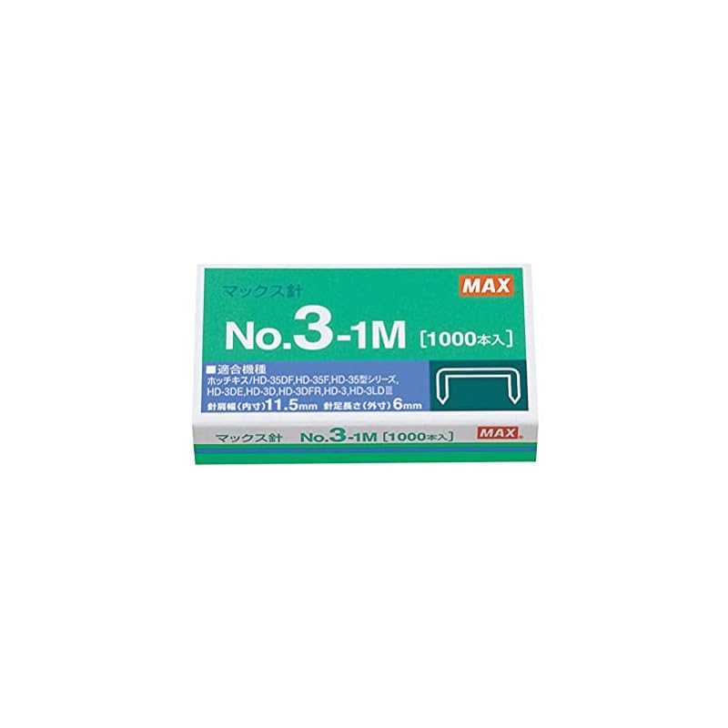 Max Stapler Staples No. 3-1M Medium Size 3