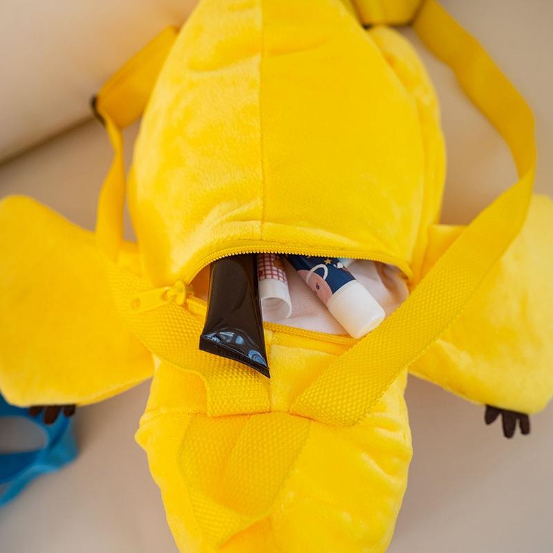 Simulated Cute Pterosaur Plush Backpack for Children Large Capacity Dinosaur Backpack for Men and Women Small Schoolbag Doll Gift