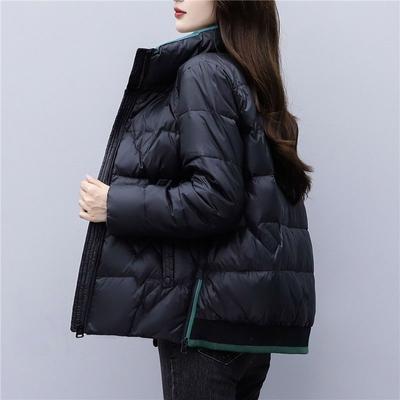 Modieus en Losse Herfst Winter Opstaande Kraag Katoenen Jas voor Dames met Slank en Warmte