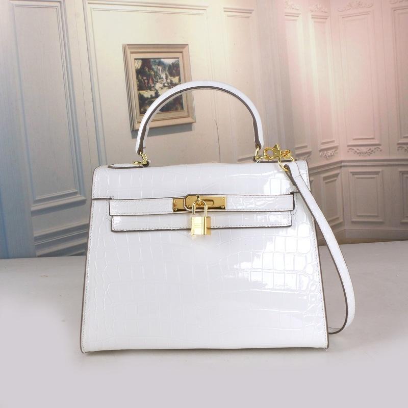 Bag Women'S Lychee Pattern Large-Capacity Handbag Color Matching Shoulder Messenger Bag Women'S Bag