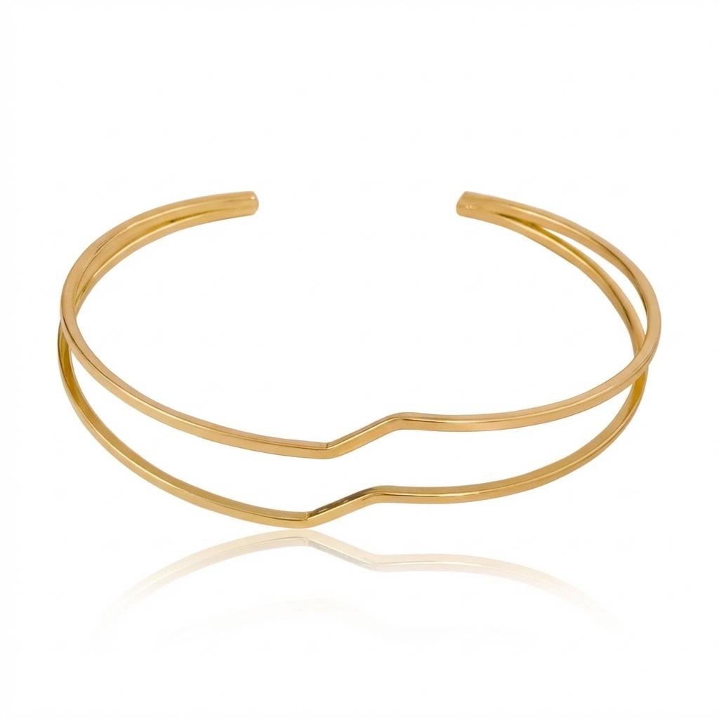 

Minimalist Irregular Wave Hollow Upper Arm Cuff Bracelet Boho Adjustable Open Armband Body Jewelry For Women