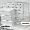 Ins White Transparent Flip Storage Box Home Organization Card Storage Case Sundries Stationery Desktop Dustproof Organizer