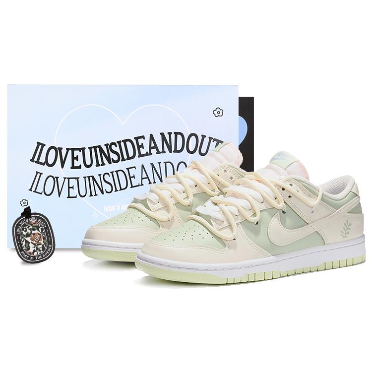 Nike Dunk Low Lime Ice Low Top Skateboard Shoes Women's Beige Green DD1503-600(Team62-)