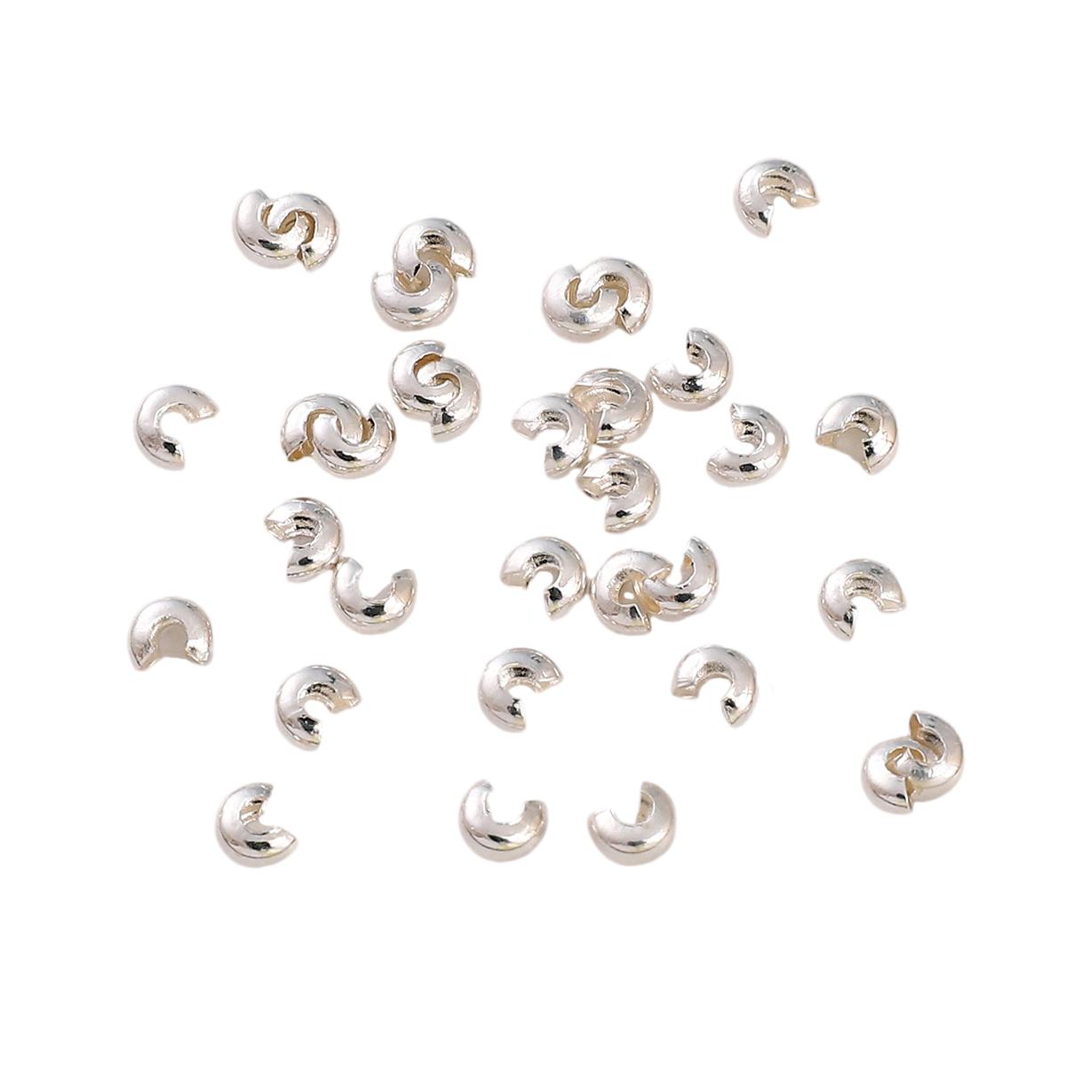 

10/50 шт медные полумесяц C-образные застежки-пряжки для изготовления ювелирных изделий своими руками, аксессуары для рукоделия 4mm 10pcs серебряный
