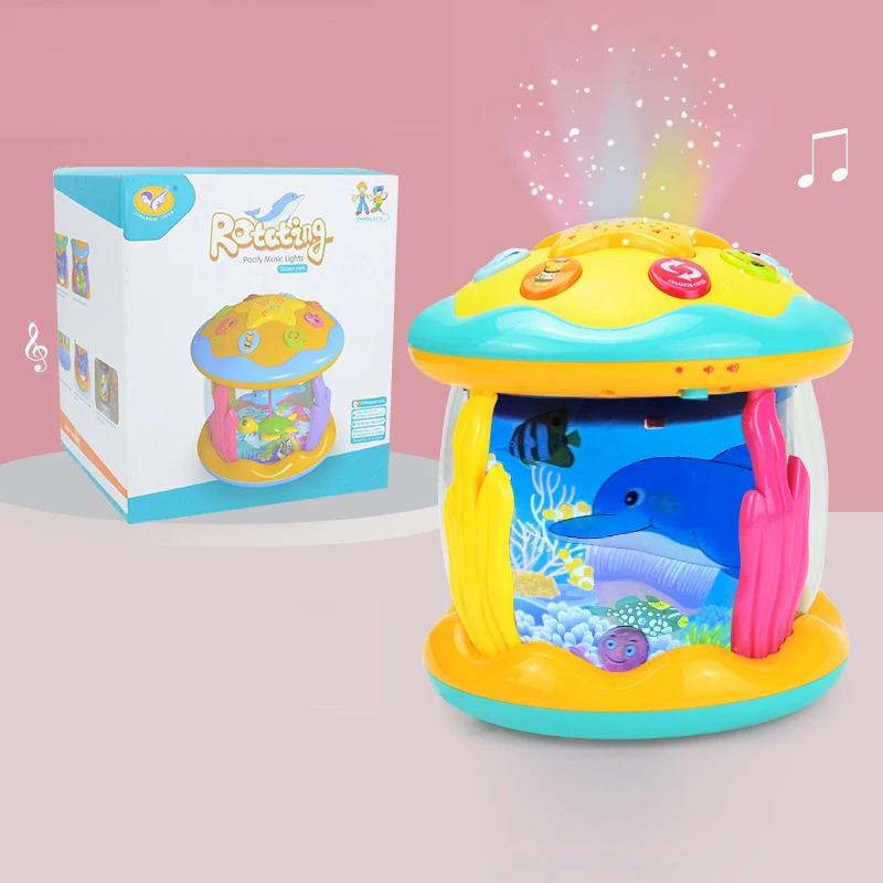 

Baby Toys 1-3 Years Babies Ocean Light Rotary Projector Musical Toys Montessori Early Educational Sensory Toys for Toddler Gifts