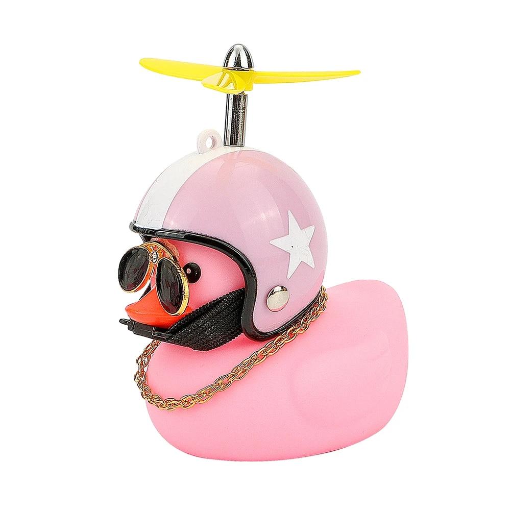 Motorcycle Accessories Helmet Broken Wind Small Black Duck Dashboard Rearview Mirror Standing Camouflage Helmet Mini Black Duck