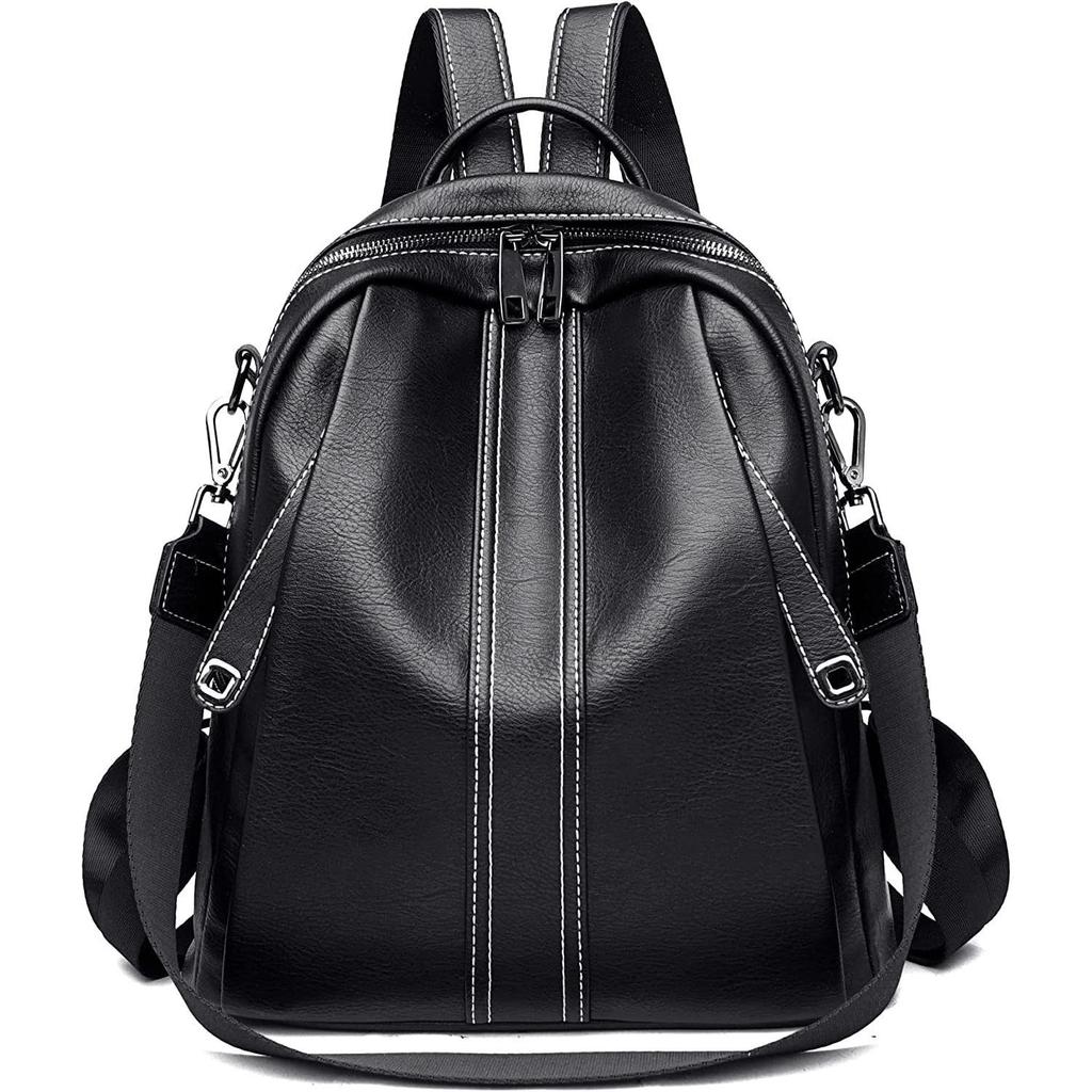 Premium Leather Convertible Backpack Handbag Sling Bags for Women