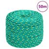 152714 vidaXL Boat Rope Green 8 Mm 50 M Polypropylene