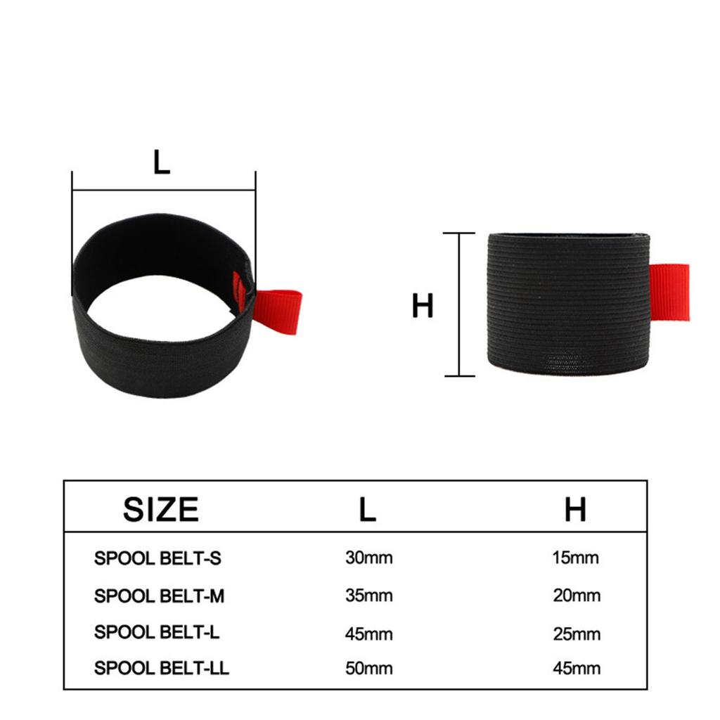 4 Pieces Fishing Belt Band Reel Spool , M