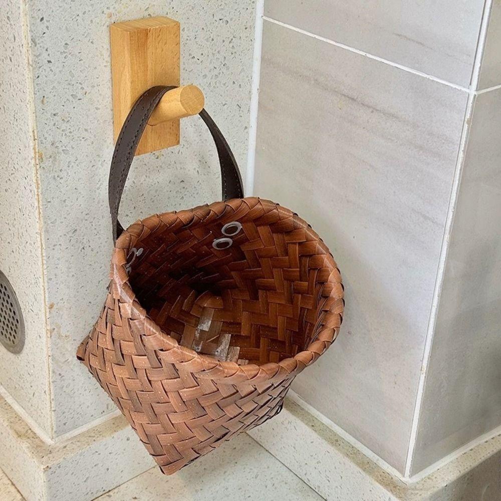 Plastic Wall Hanging Basket Decorative Garlic Ginger Storage Basket for Kitchen
