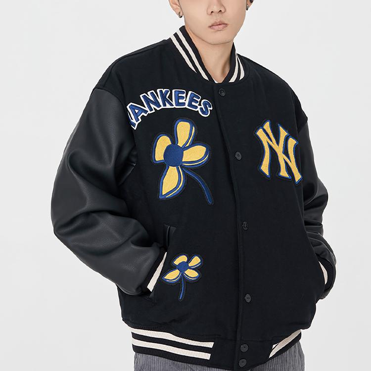 New MLB FW22 Baseball Jacket Unisex Black 3AJPF0124-50BKS