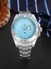 Classic men's watch with quartz movement stainless steel strap luminous calendar business commuting fashionable watch trend