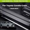 For Toyota Corolla Cross -2025 Car Door Threshold Bar Strip Stickers Trunk Scratch Resistant Trampling Protector Accessories