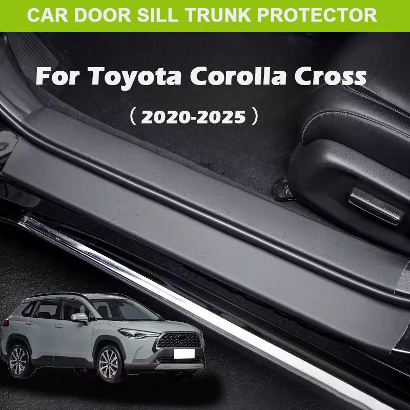 For Toyota Corolla Cross -2025 Car Door Threshold Bar Strip Stickers Trunk Scratch Resistant Trampling Protector Accessories