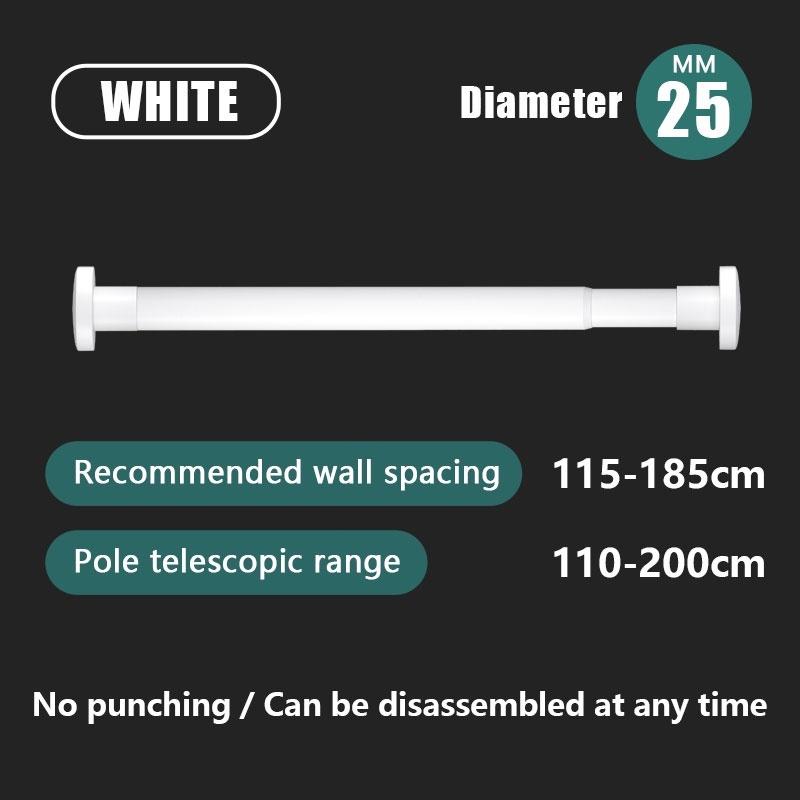 No Drill Premium Telescopic Rod 100Kg Capacity Heavy Duty Curtain Pole For Shower/Wardrobe/Balcony Curtains Wardrobes