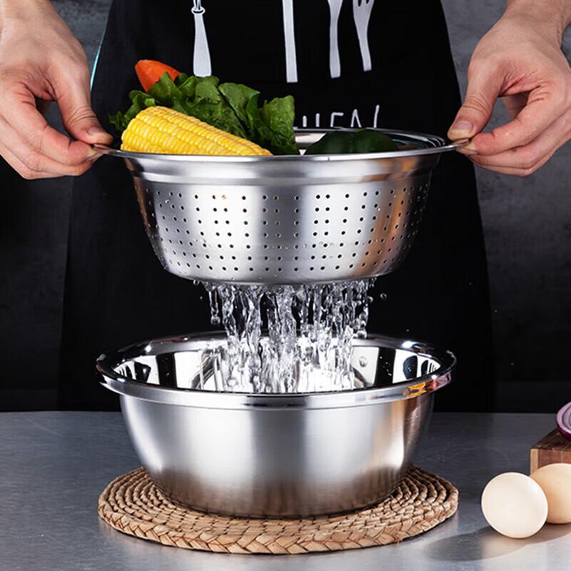 Yibai Stainless Steel 5-Piece Kitchen Basin Set