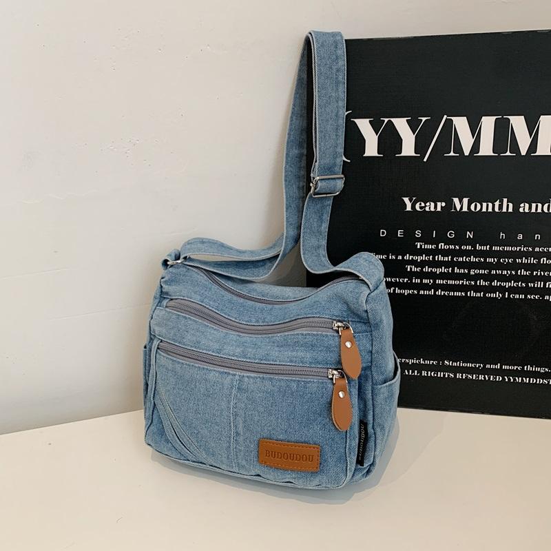 Fashion Vintage Denim Shoulder Crossbody Bag Casual Summer Canvas Bags Messenger Bag for Girls Ladies Purses and Handbags 2026