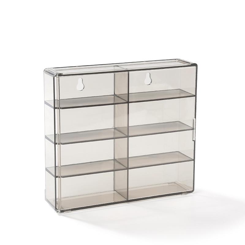 8-Grid Small Car Model Display Case, Hot Wheels Toy Storage, Transparent Stackable Cabinet