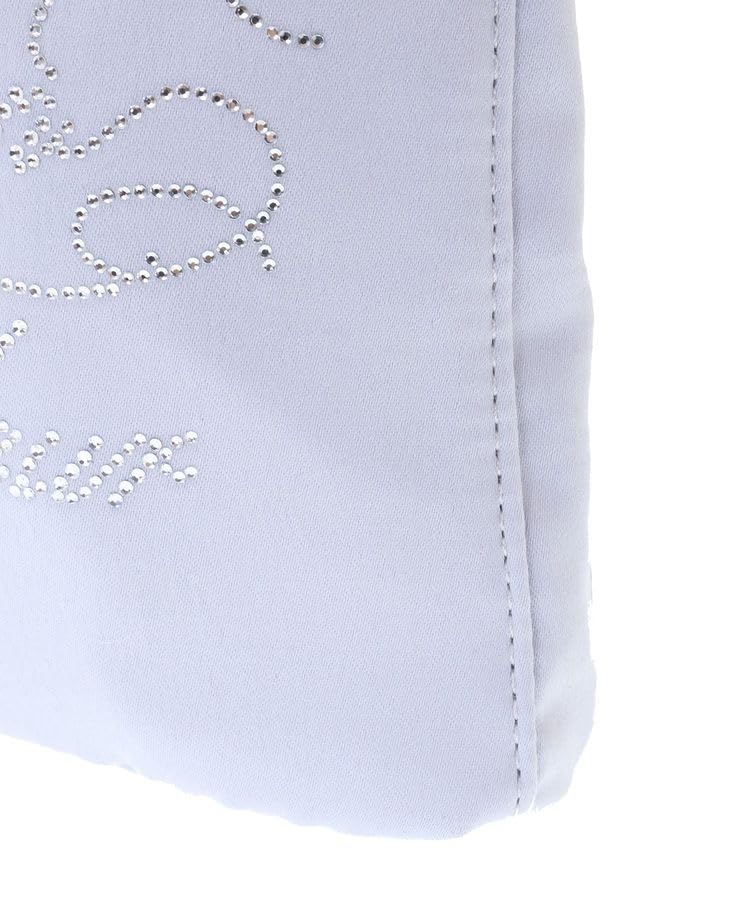 Maison de Fleur Women's Grayish Blue Shoulder Bag with Tulle Handle and Rhinestones (EC Exclusive)