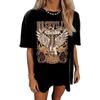 Nashville Music City T-Shirt Women Country Music Oversized Shirts Rock Band Tshirt Vintage Guitar Wings Graphic Tees