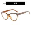 New Women Glasses Frame Cat Eye Flat Mirror Fashion Eyeframe Retro Anti Blue Light Trendy Man Decorative Glasses Plain Eyewear