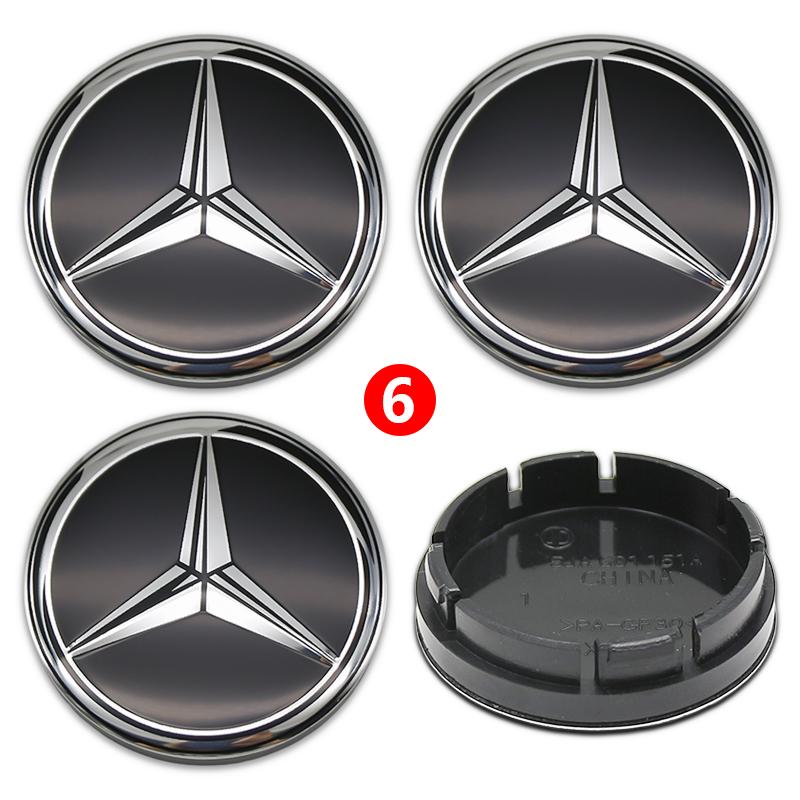 4pcs 56mm 60mm 75mm Car Wheel Center Logo Hub Cap For Mercedes Benz AMG Apple Tree W211 W205 W213 W203 C218 A207 CLA CLS E Class