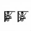 Shelf Bracket Decorative L Black Coated Angle Brackets for Home Improvers, Homeowners,
