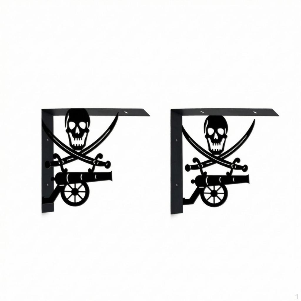 Shelf Bracket Decorative L Black Coated Angle Brackets for Home Improvers, Homeowners,