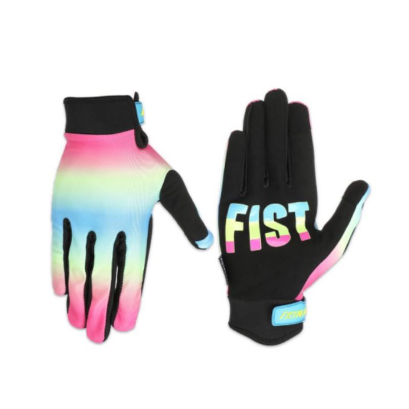 Guanti Resistenti per Mountain Bike Con Punta delle Dita Compatibile Touchscreen Colori Fiamma Arcobaleno Blu Ciambella Uomo Donna