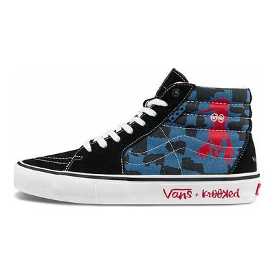 Krooked x Skate Sk8-Hi Natas Für Ray Barbee Unisex Sneaker Schwarz VN0A5FCCAPG