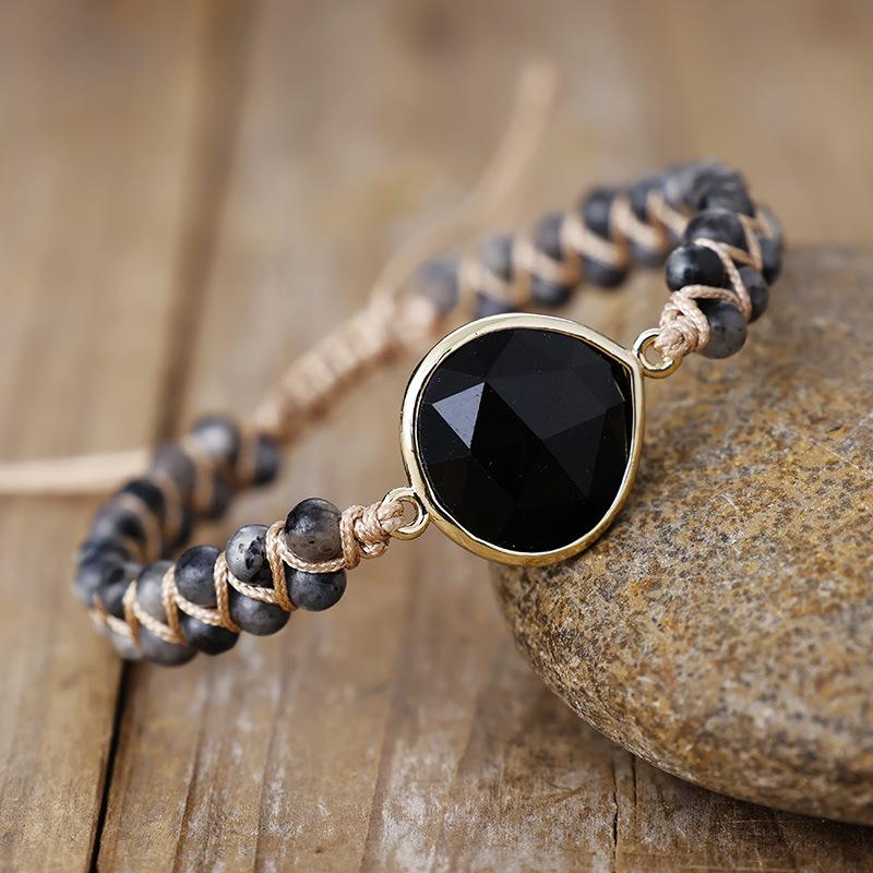 Labradorite Double-Layer Woven Bohemian Beaded Friendship Bracelet Jewelry