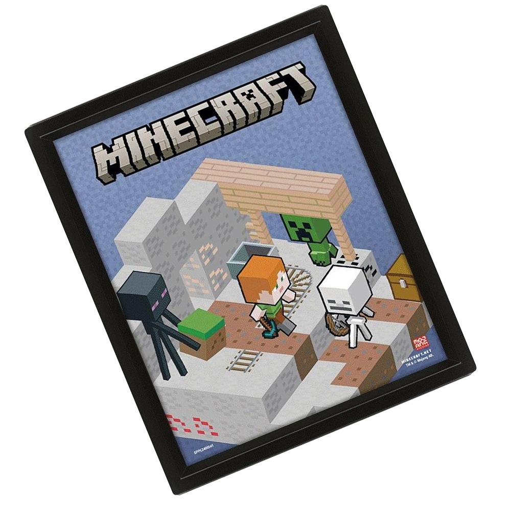 Minecraft 3D-Gelände & Lentikuläres Poster