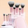 ELegant Makeup Brush Set 10pcs Professional Cosmetic Tools Multifunctional With Carrying Pouch For Beauty Enthusiasts