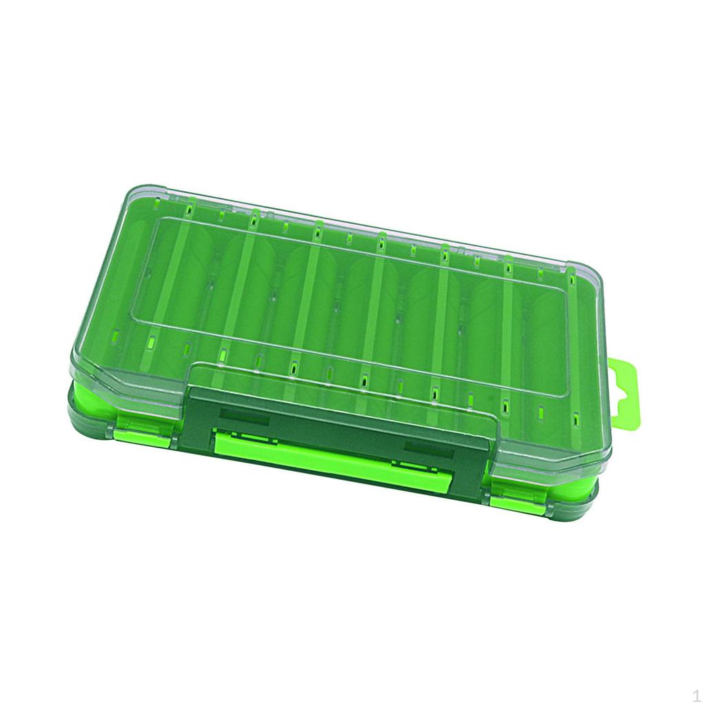 Fischfang-Aufbewahrungsbox Doppelseitige Köderbox Transparenter und stabiler Kunststoff