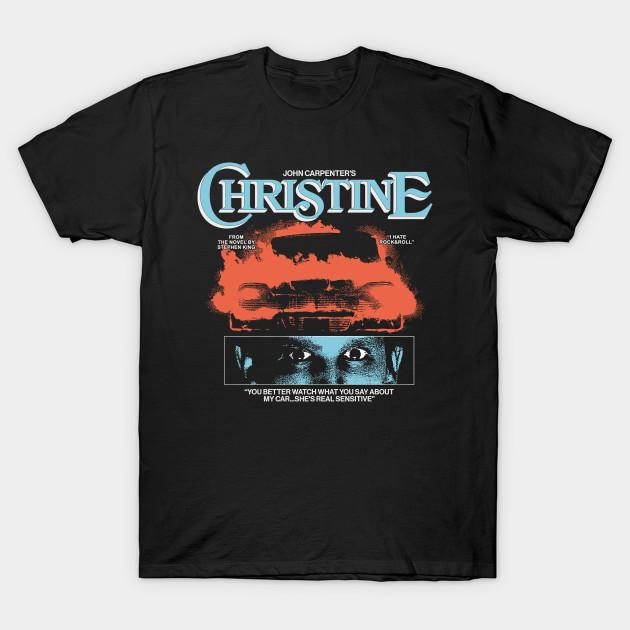 

Men Black Print T-shirt Christine, John Carpenter Screen Print No-Cut Transfer Paper Print Cotton Tshirt - Men s Summer Cotto... S разноцветный
