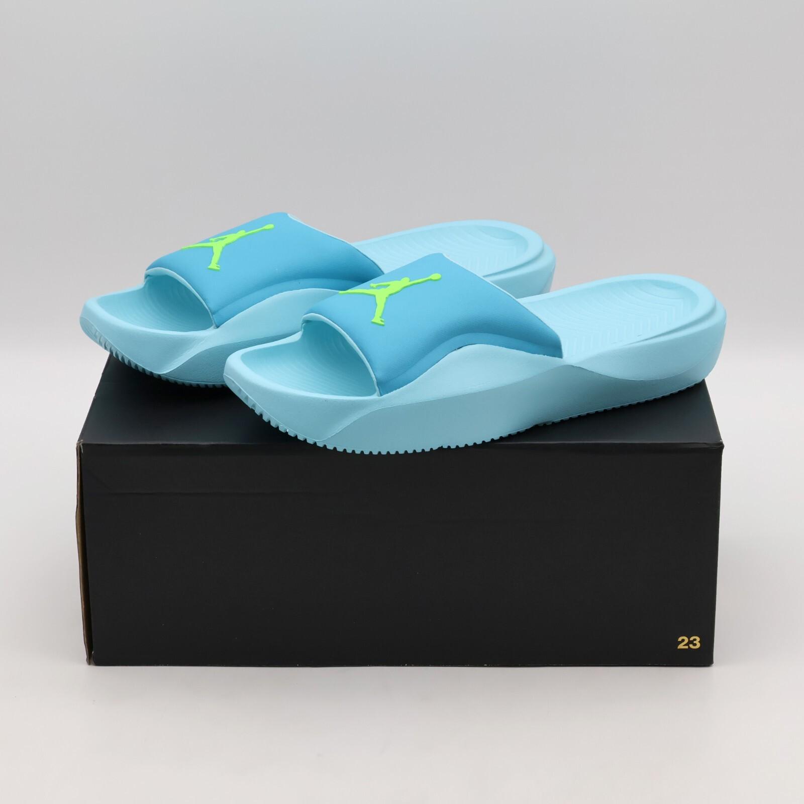 HF3263-400 Nike Jordan Franchise Slides Chlorine Blue Copa Electric Green (Men s 12